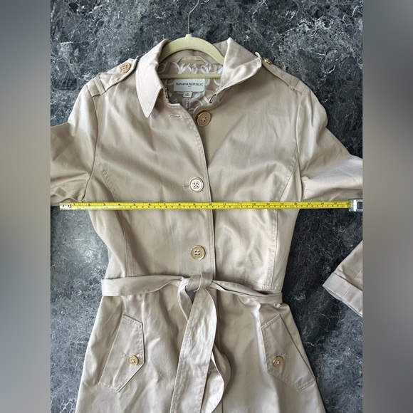🔥NEW Banana Republic belted Trench coat cotton Medium - Picture 2 of 6